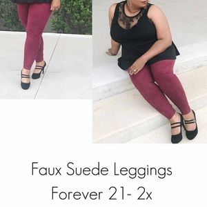 Faux Suede Leggings